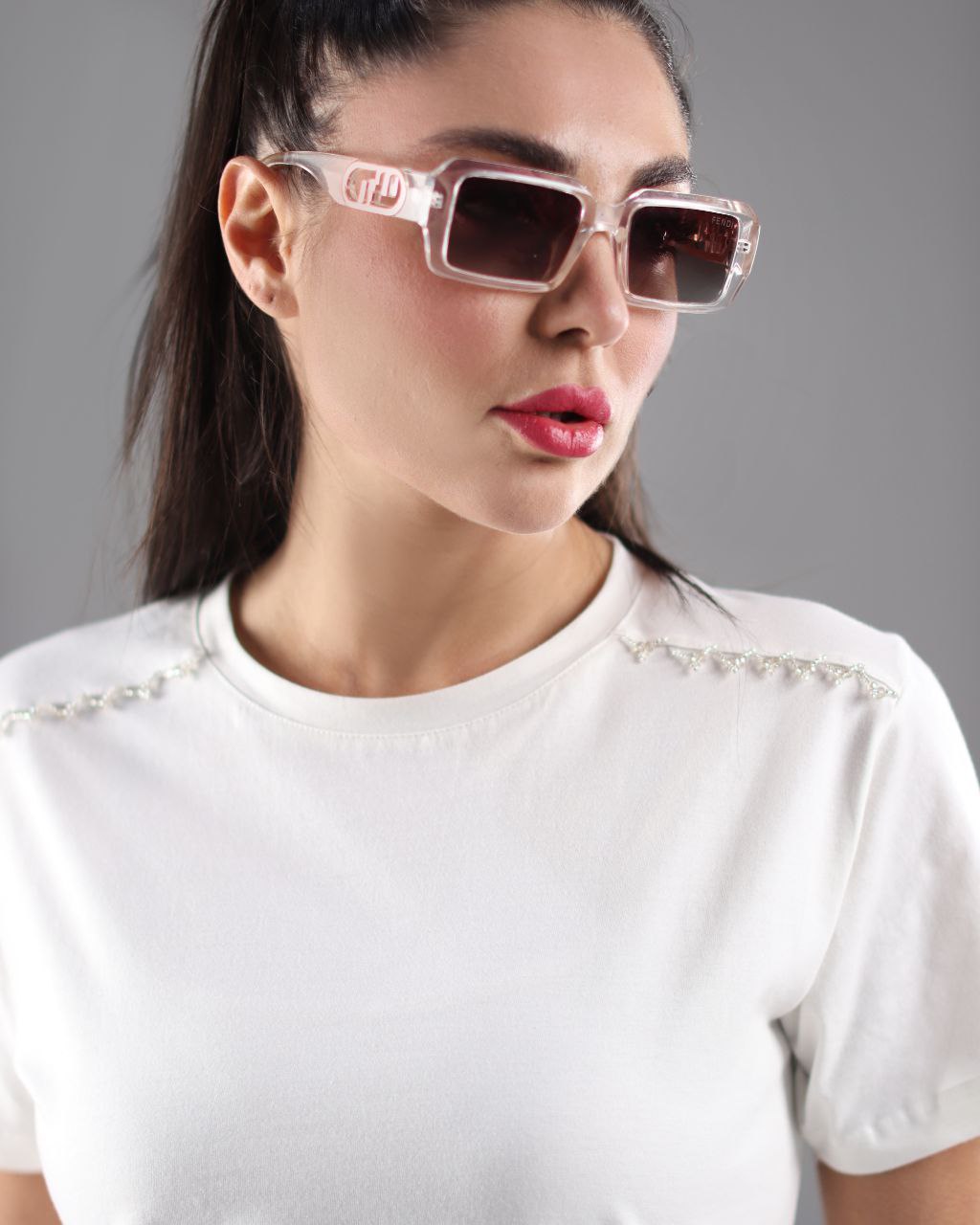 تیشرت ملیله دوزی پنبه 100%