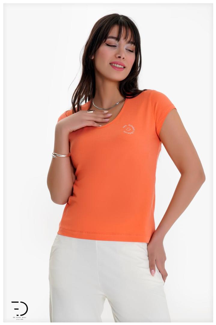 تیشرت یقه گرد لبخند پنبه لاکرا درجه یک