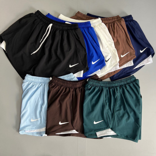 شلوارک ورزشی زنانه نایکی (Nike) مدل دو لایه کشالهدار | فریسایز