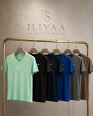 تیشرت ورزشی زنانه یقه هفت نایکی Nike پارچه میراژ – فری سایز ۳۶ تا ۴۶
