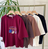 تیشرت باکسی طرح CAMP LIFE (پنبهای) – همراهِ خنک و ترندیِ روزهای گرم