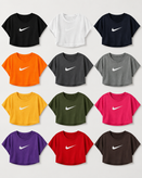 کراپ کیمونو ورزشی Nike؛ پارچه سوزنی تنفسی و استایل آزاد (فریسایز)
