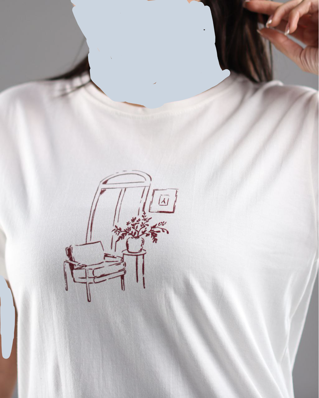 تیشرت طرح منظره پنبه %100