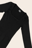 اورال ورزشی زنانه یقه خشتی سیملس کبریتی وارداتی اورجینال | آستین فینگردار با کمر گنی و فاق مرغکدار